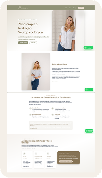 Landing page Psicóloga Rebeca Presciliano